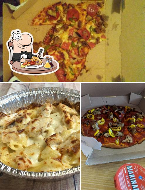 Try out pizza at Domino's Pizza