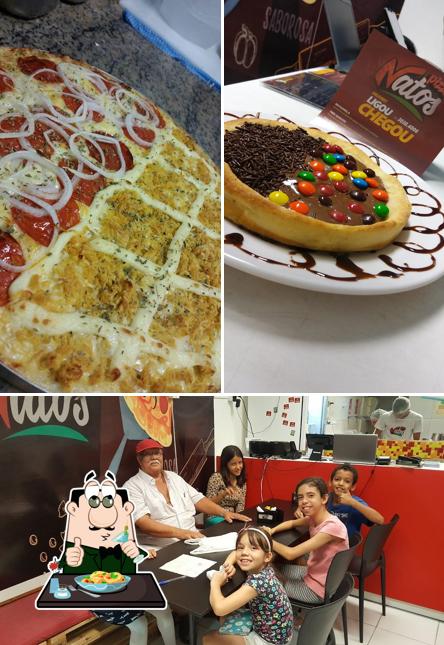 Platos en Nato's pizza