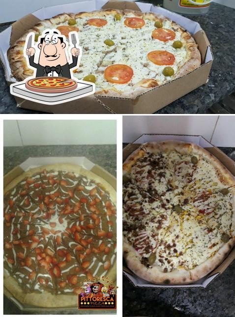 Escolha pizza no Pizzaria Pittoresca