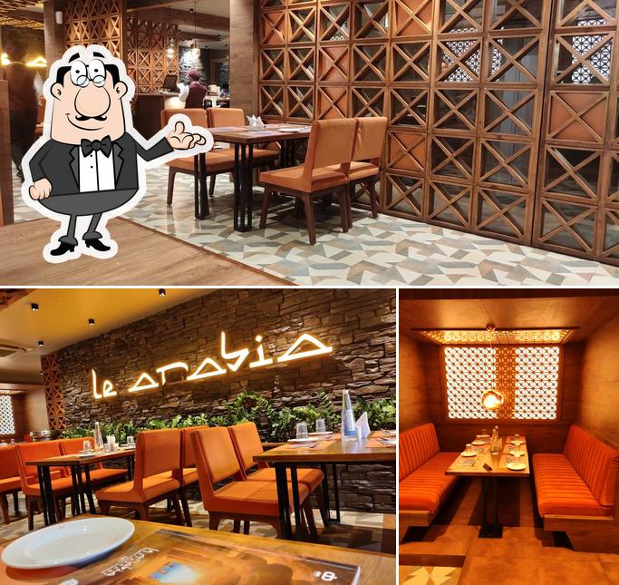 The interior of Le Arabia Restaurant Marathahalli