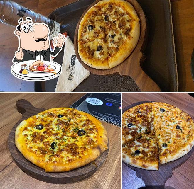 Get pizza at Crunchery's