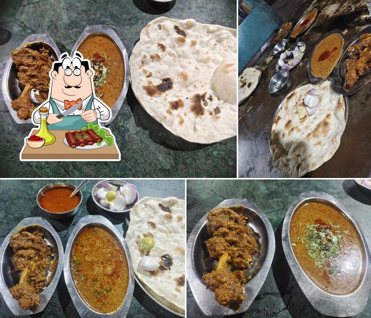 Order meat dishes at D K Dhaba