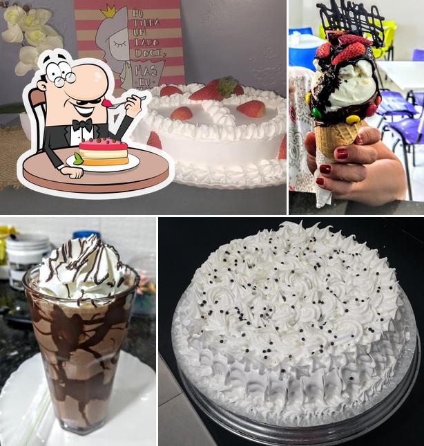 Sorveteria Novo Sabor serve uma variedade de pratos doces