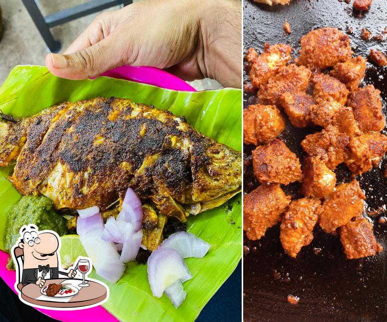 Try out meat meals from the menu