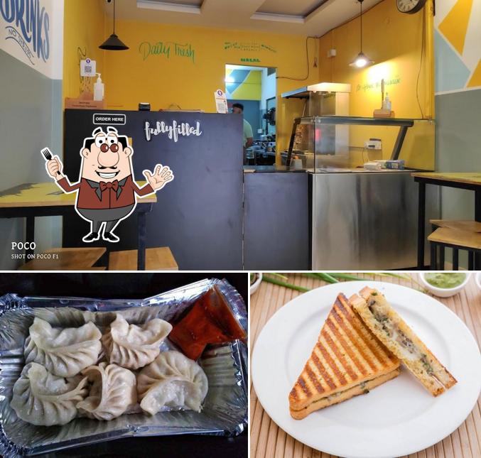 Food at FullyFilled Shawarma & Momos