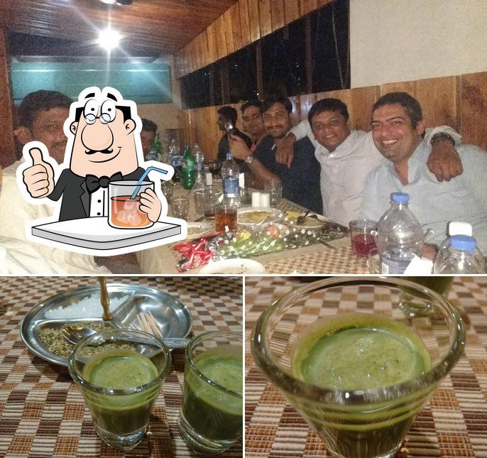 The restaurant's drink and dining table