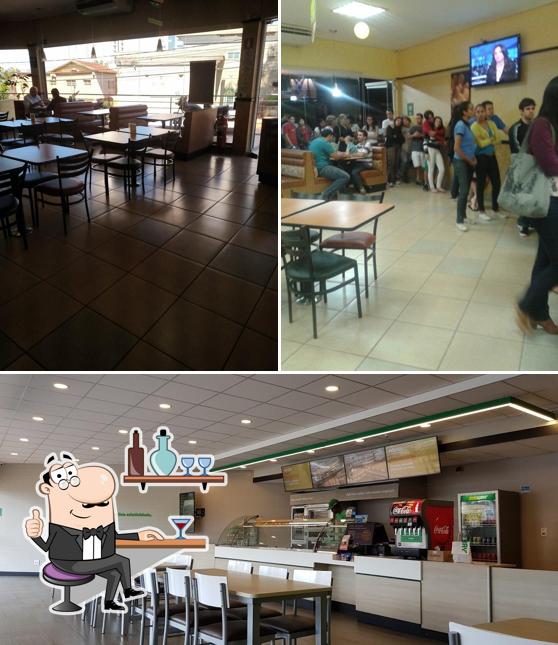 O interior do Subway