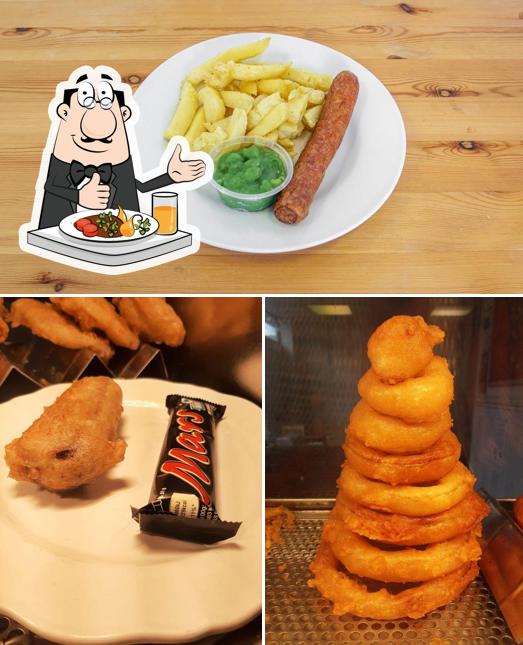 Hoppy's Off the Hook fish and chip shop in Castleford Restaurant menu