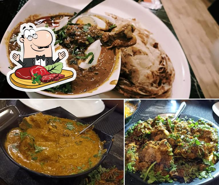 MIDNIGHT MASALA serves meat dishes