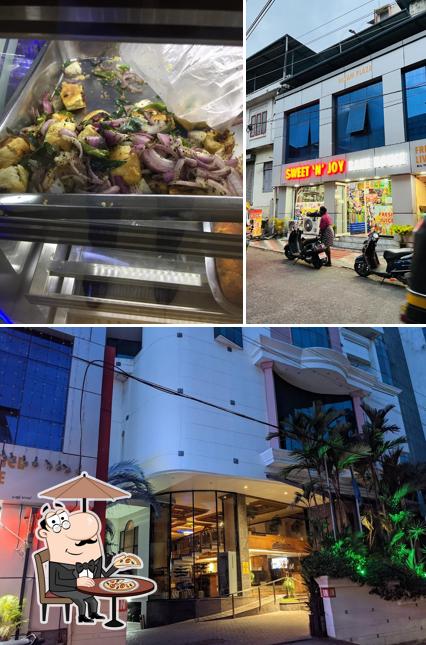 Among various things one can find exterior and food at Sweet. N Joy