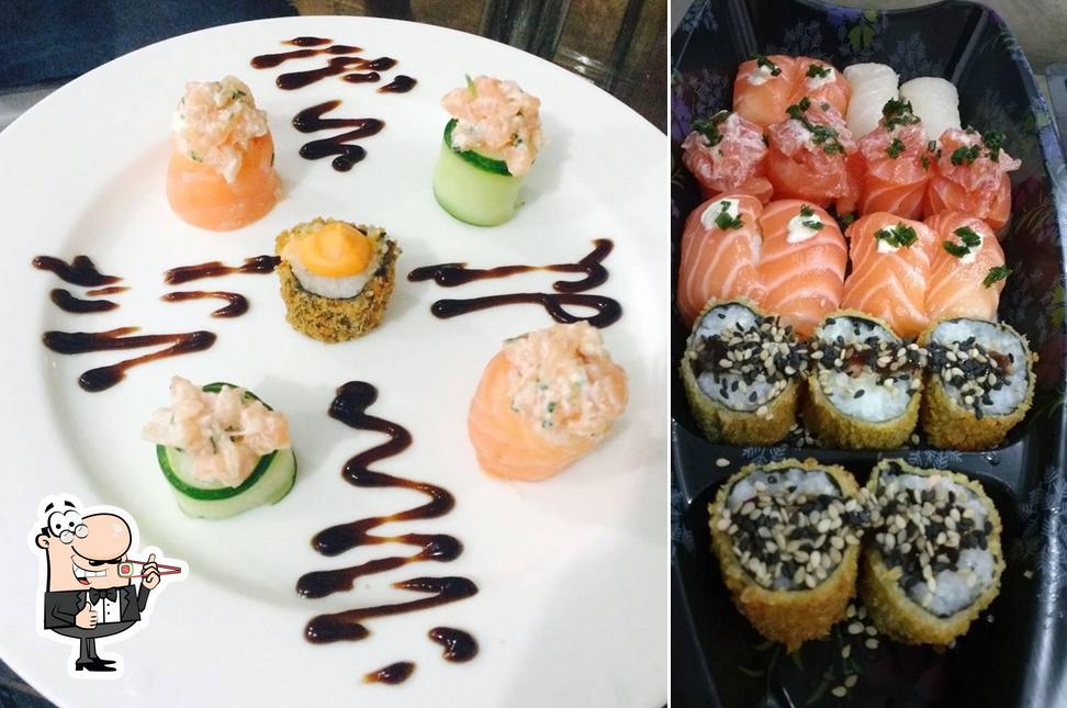 Escolha diferentes opções de sushi