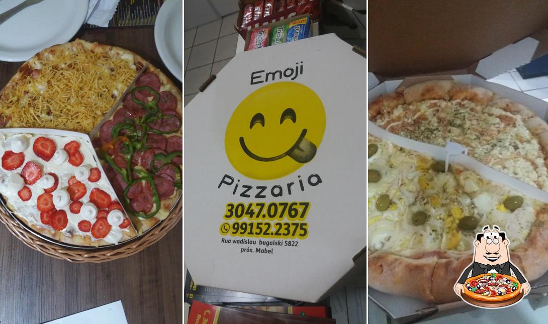 Peça pizza no Emoji Pizzarias