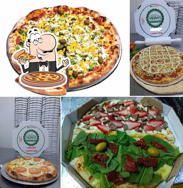 Consiga pizza no Vieira's Pizzaria Delivery