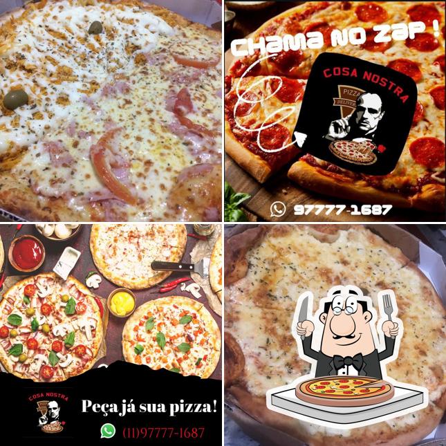 No Pizzaria Cosa Nostra, você pode pedir pizza