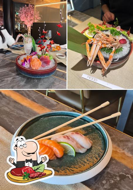 Prova i piatti di carne a Mood Sushi Restaurant Busnago