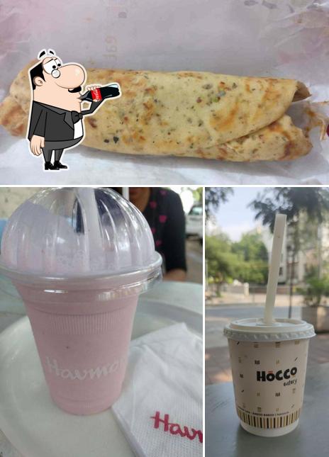 This is the image showing drink and food at HOCCO Eatery, Panchwati