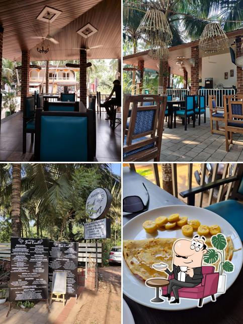 Take a seat at one of the tables at Morjim food court