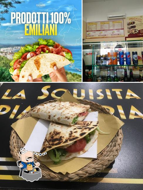 Tra le varie cose da La squisita piadineria si possono trovare la cibo e birra