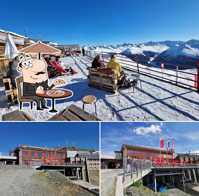 Gli esterni costituiscono una caratteristica importante di Bergrestaurant Weissfluhjoch