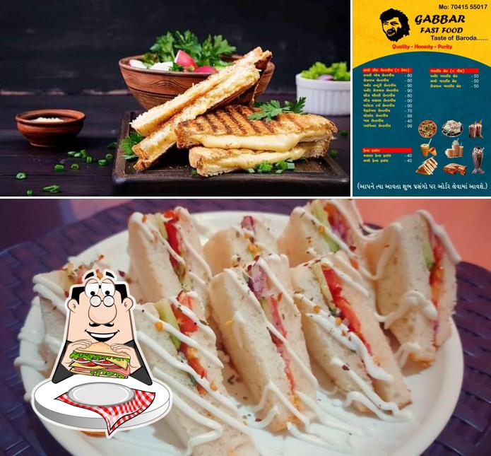 Club sandwich at Gabbar fast food