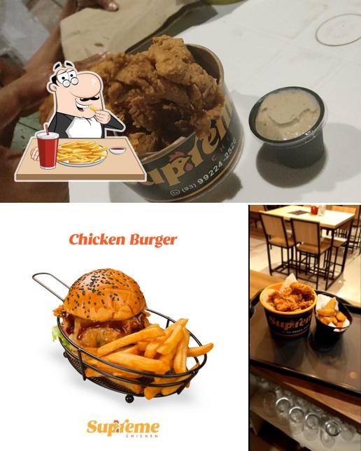 Batata frita em Supreme chicken