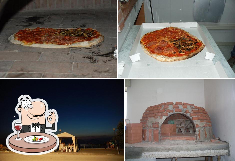 Tra le varie cose da Pizzeria "Belvedere" si possono trovare la cibo e esterno