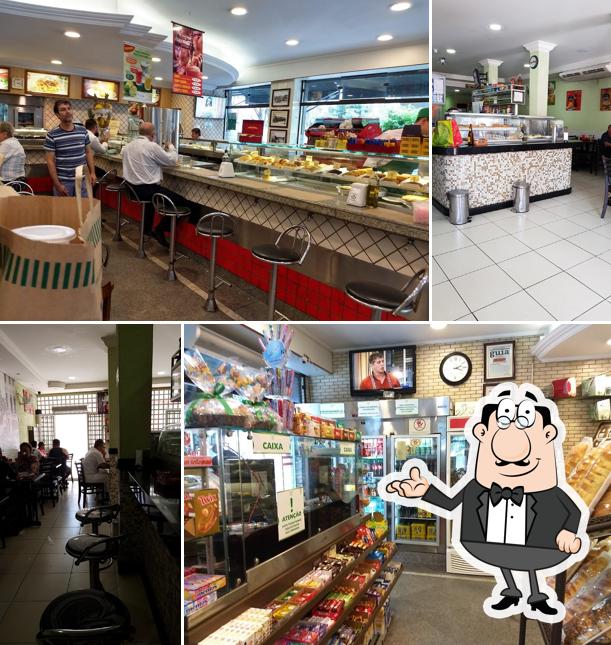 O interior do Padaria Elizabete