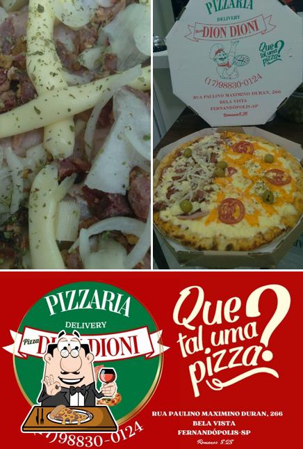 No Pizzaria Dion Dioni, você pode desfrutar de pizza