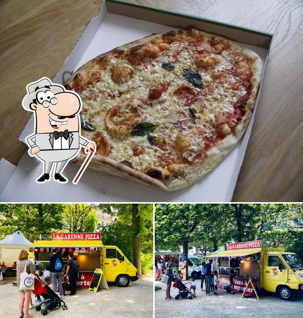 Voici la photo représentant la extérieur et pizza sur La Garenne Pizza