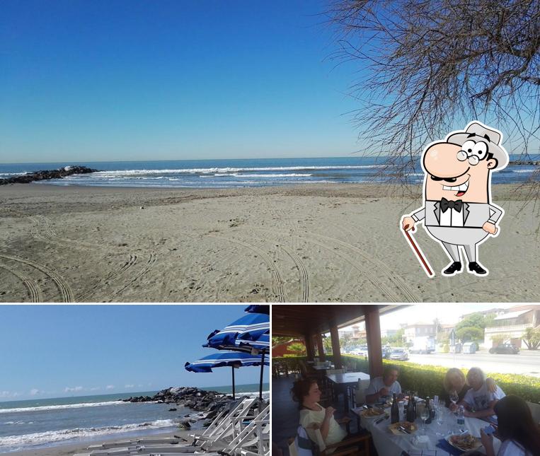 La esterno e tavolo da pranzo del ristorante