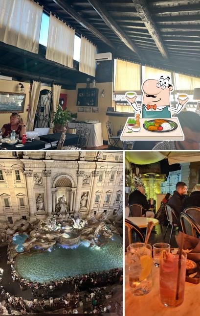 Questa è la foto che presenta la cibo e interni di RoofTop Lounge Trevi