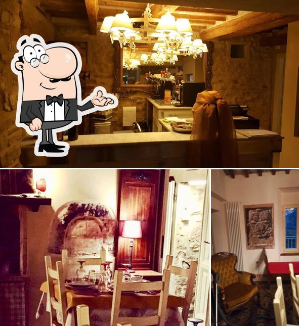 Gli interni di Locanda la Rocca
