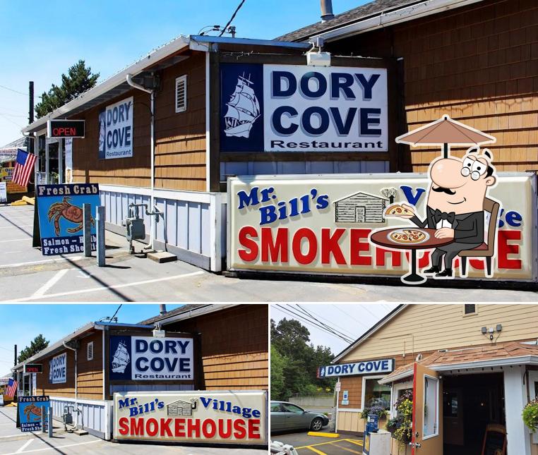 The exterior of Dory Cove Restaurant