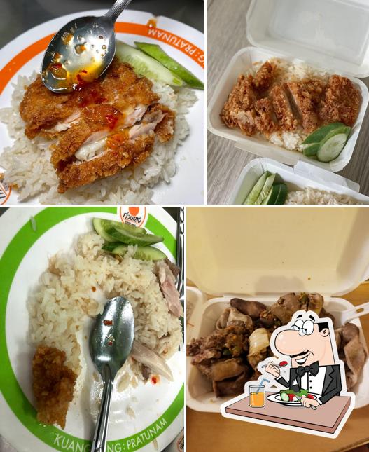 Блюда в "Kuang Heng Pratu Nam Chicken Rice"