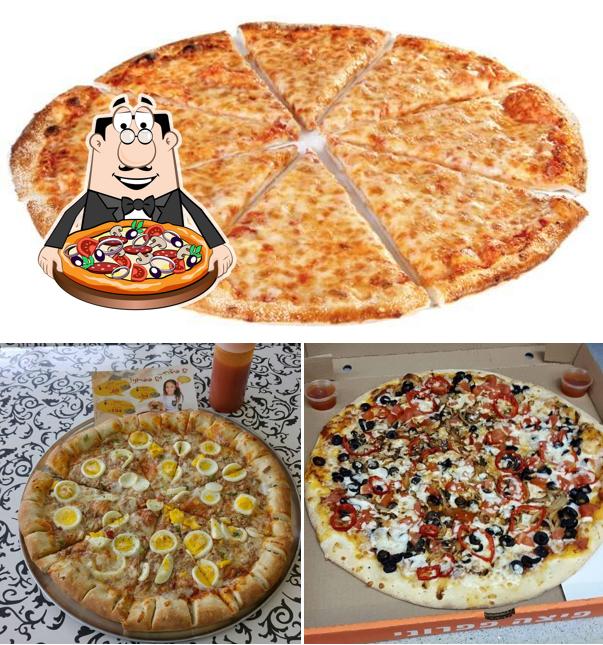 Probiert diverse Arten von Pizza