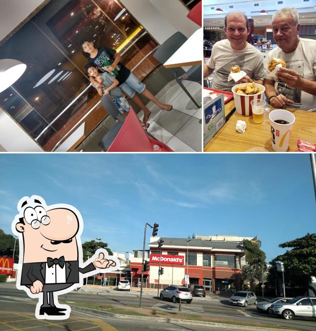 Esta é a foto ilustrando interior e exterior no McDonald's