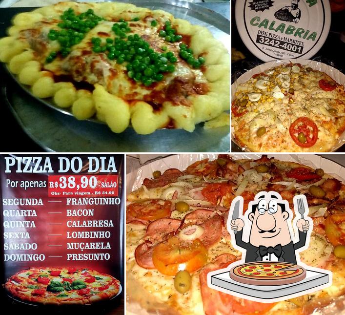 Experimente pizza no Pizzaria Calábria