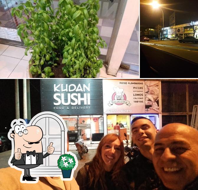 Check out the picture depicting exterior and food at Kudan Sushi