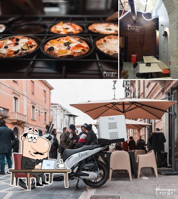 La foto di interni e pizza da Trieste Pizza Lanciano