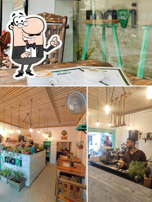 The interior of Mavi cafe