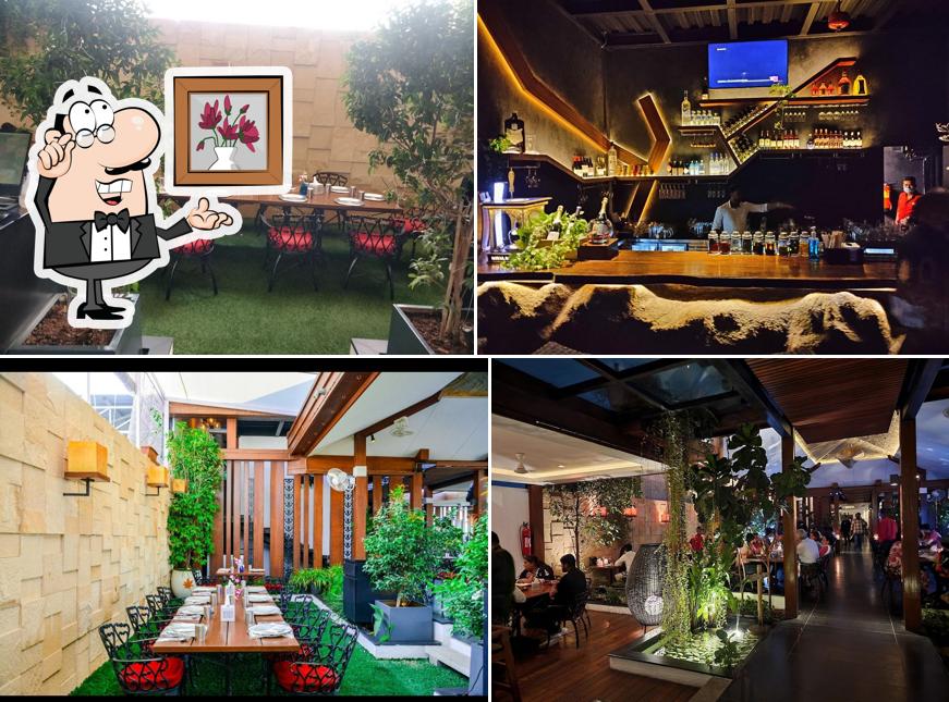 The interior of Exotica Hitech City- North Indian Rooftop Restaurant