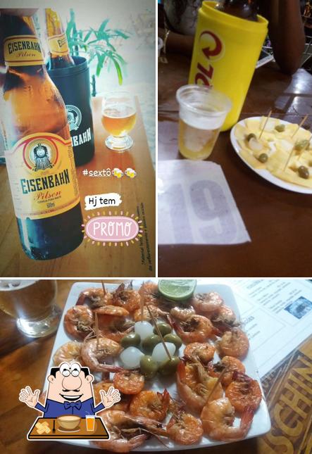 Esta é a ilustração apresentando comida e cerveja a Casa Ney e Lene bar e mercearia