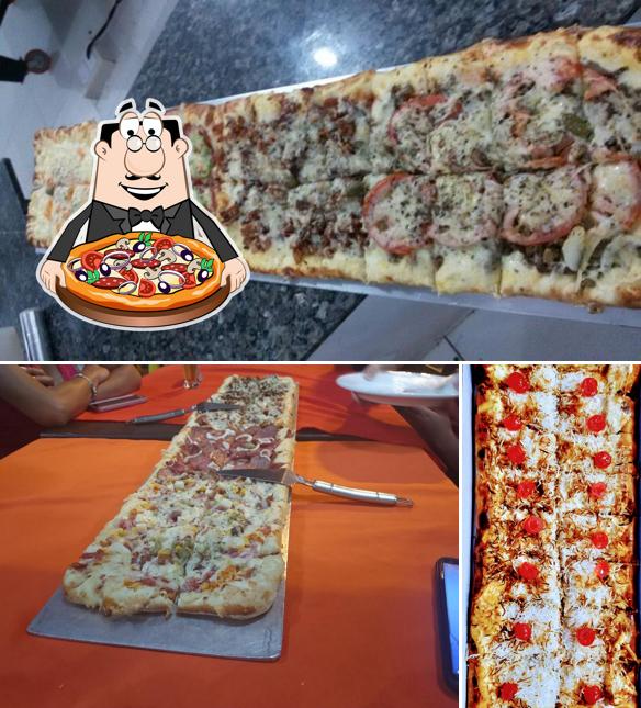 Escolha diferentes variedades de pizza