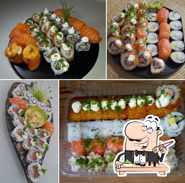 Prove diferentes opções de sushi