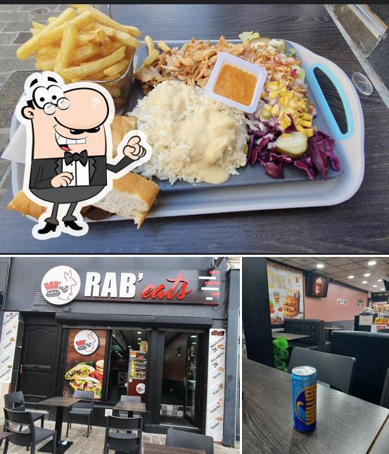 Voici l’image affichant la intérieur et nourriture sur RAB’Eats
