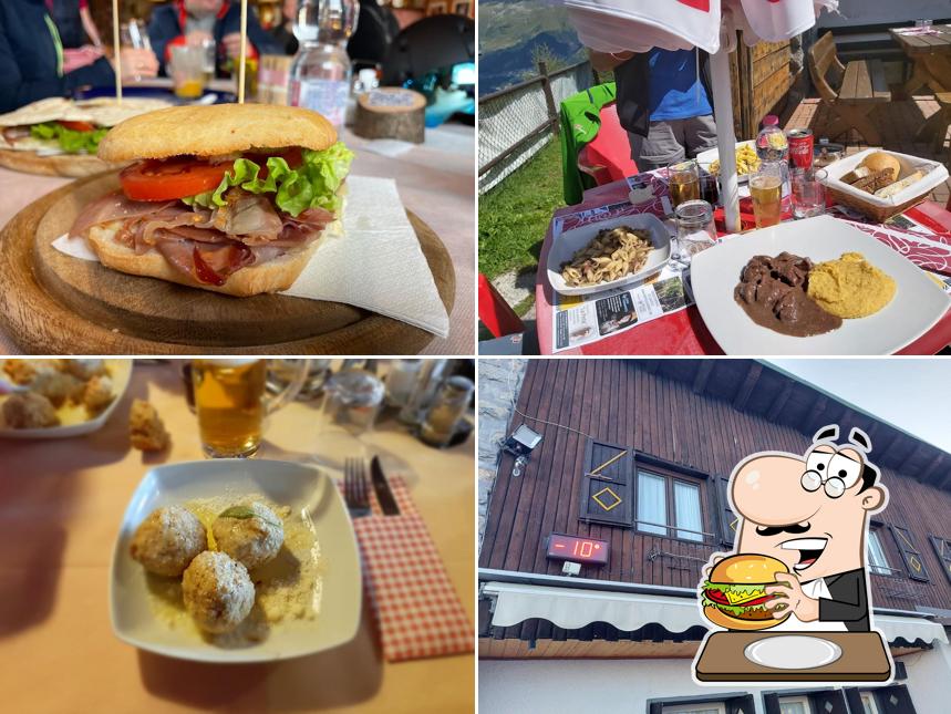Prova un hamburger a Rifugio "Andrea Petitpierre" al corno d'Aola