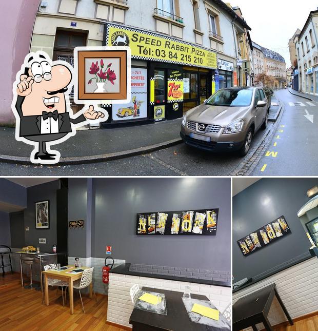 L'intérieur de Daily's pizza Belfort