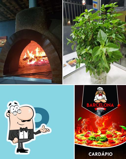 O interior do Pizzaria Barcelona