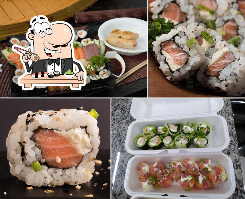 Prove diversas opções de sushi