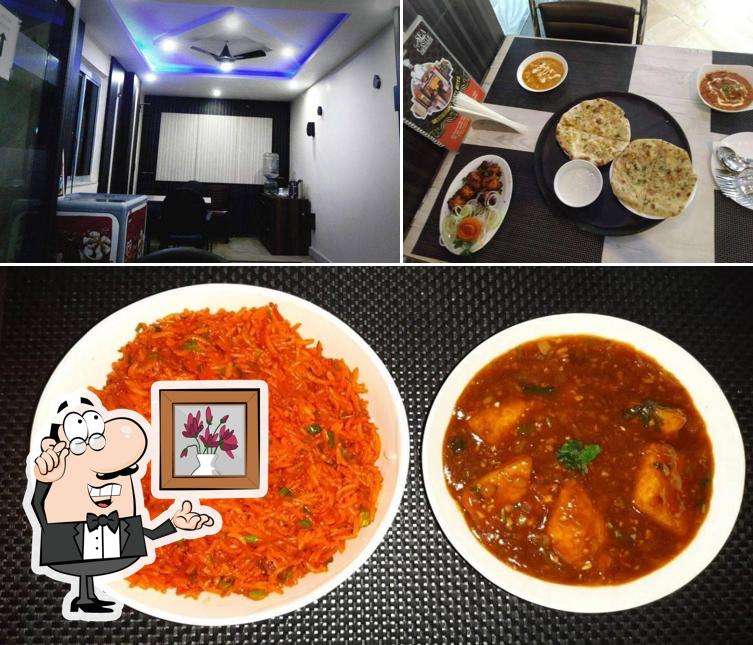 Check out the image displaying interior and food at Restaurant Tasty Bites